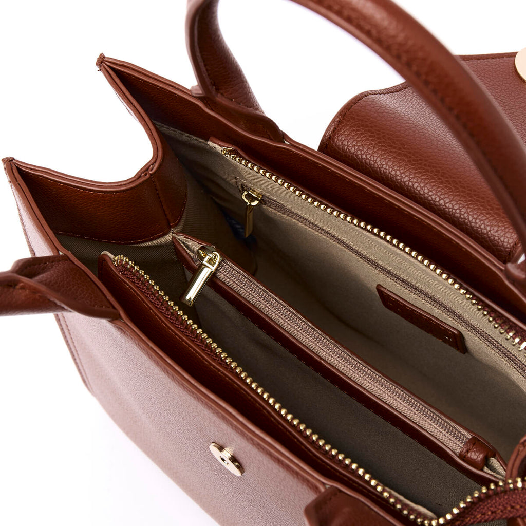 Bolso shopper pequeño Camille Coñac 4