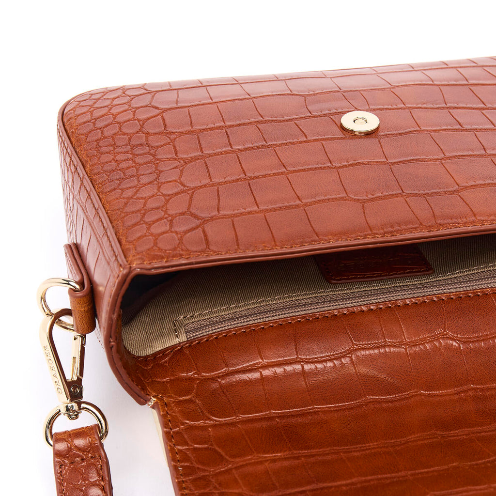 Bolso Camille Croco Coñac 4