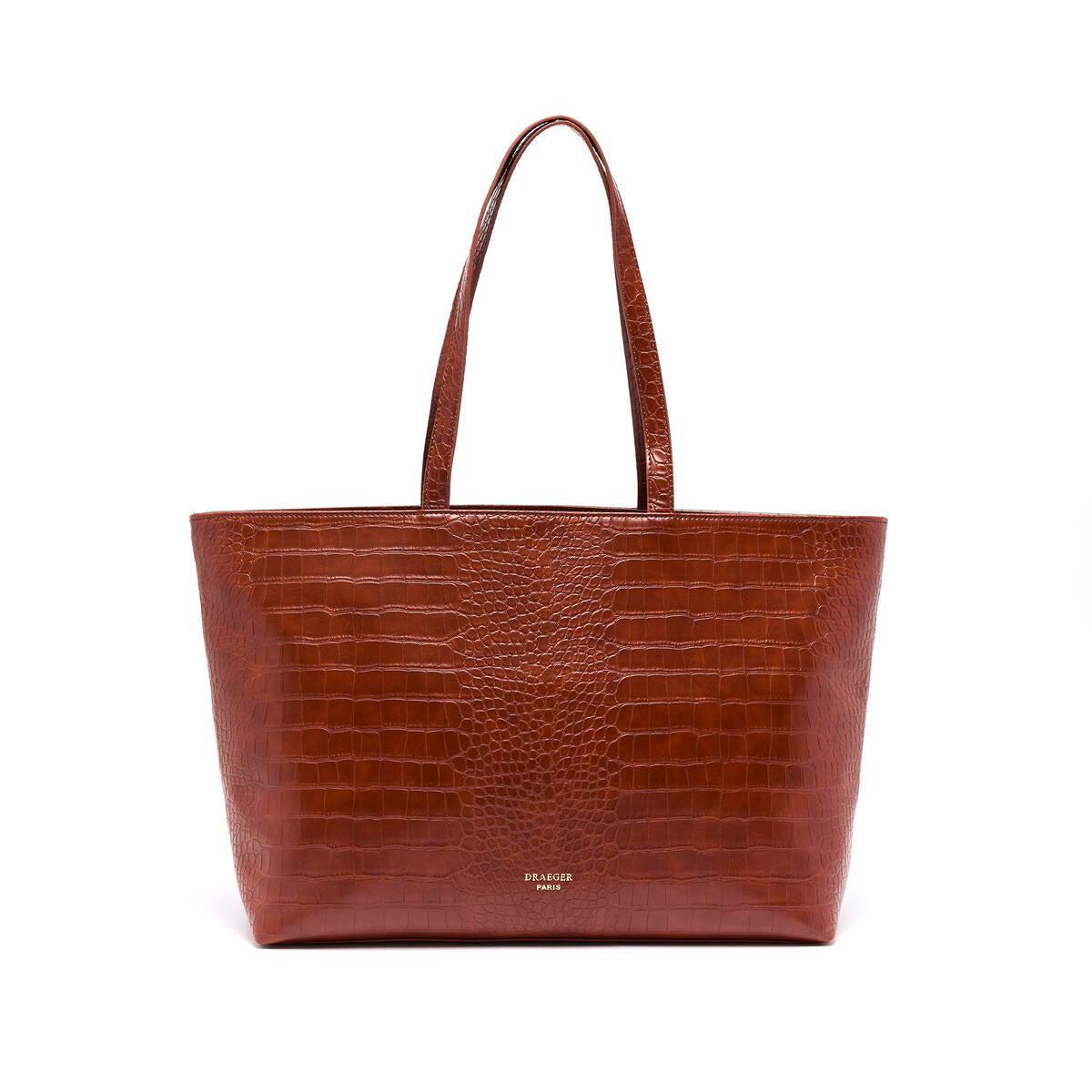 Bolso shopper Croco Coñac 1