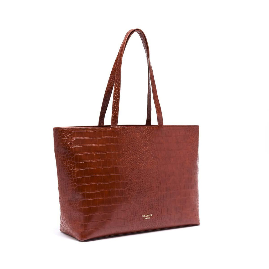 Bolso shopper Croco Coñac 2