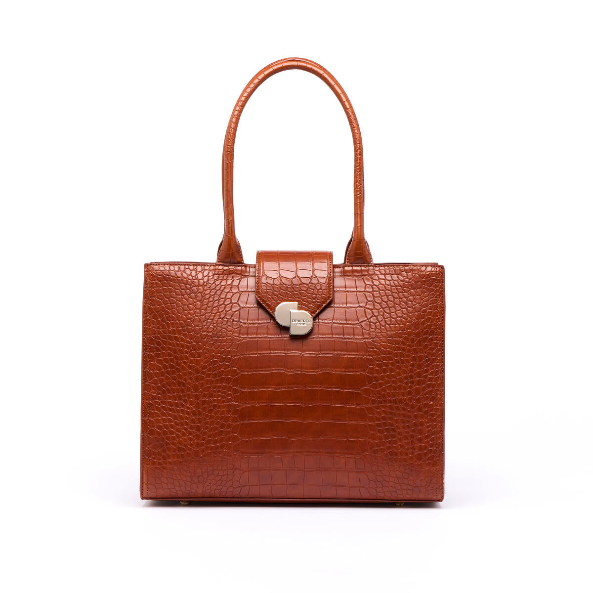 Bolso shopper Croco Camille Coñac 1