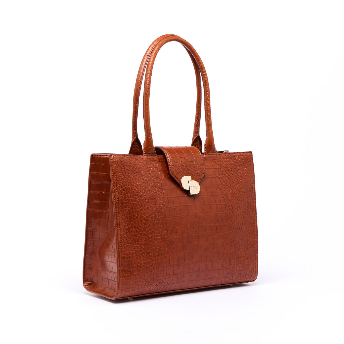 Bolso shopper Croco Camille Coñac 2