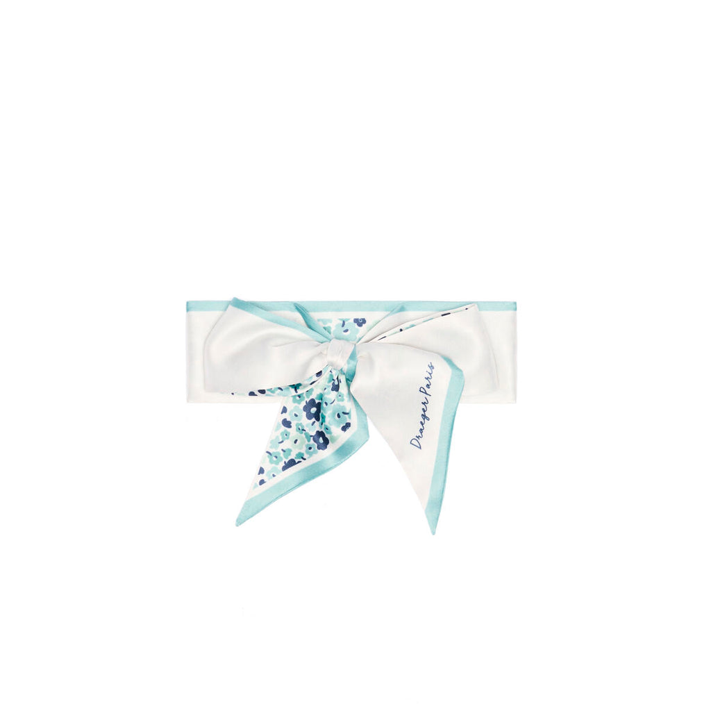 Collar de cuello chic Flores azul 2