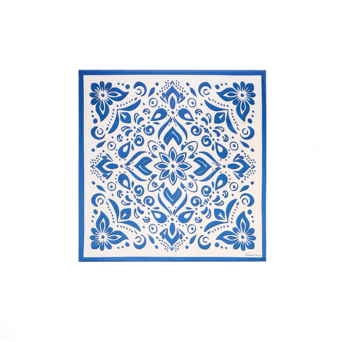 Cuadrado Chic Arabesco azul 1