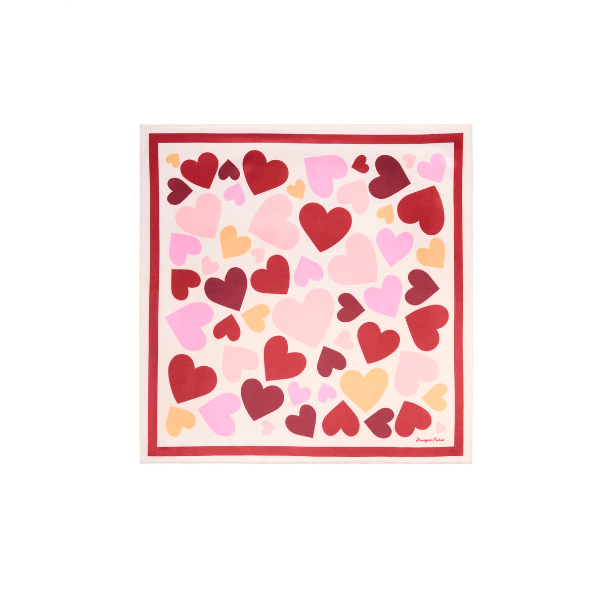 Cuadrado Chic Corazones rojo 1