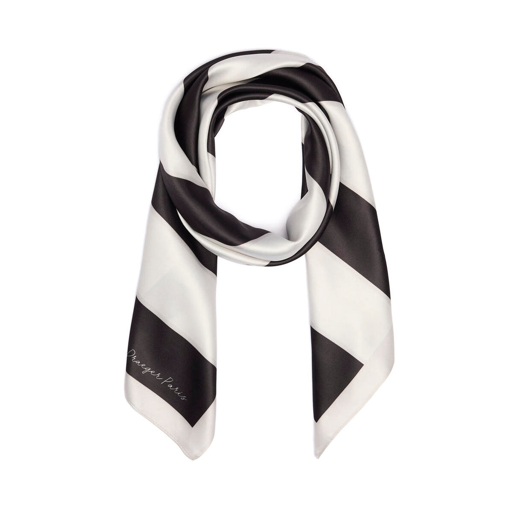 Gran Cuadrado Chic Rayas negro 2