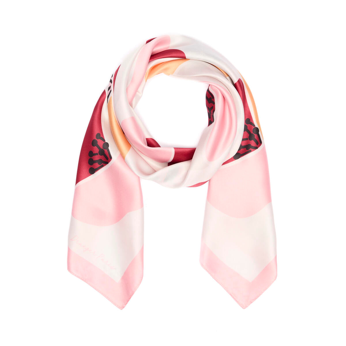 Gran Cuadrado Chic Flores rojo 2