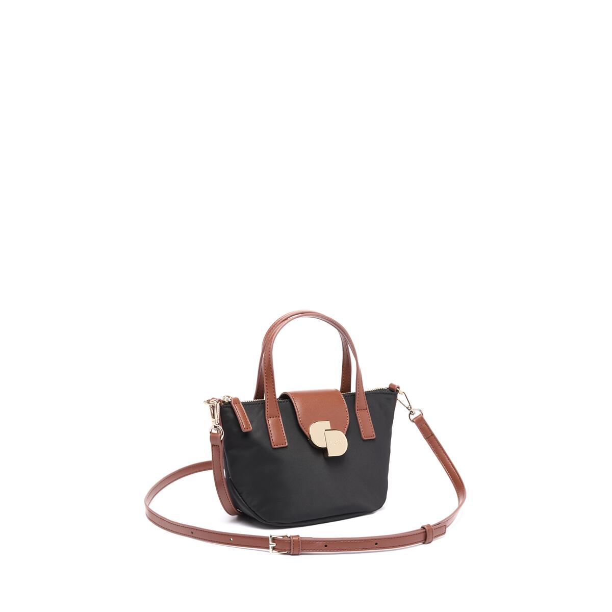 Bolso shopper mini de lona Negro 2