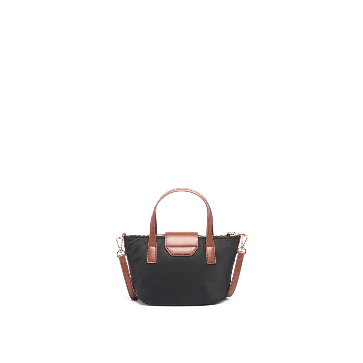 Bolso shopper mini de lona Negro 3