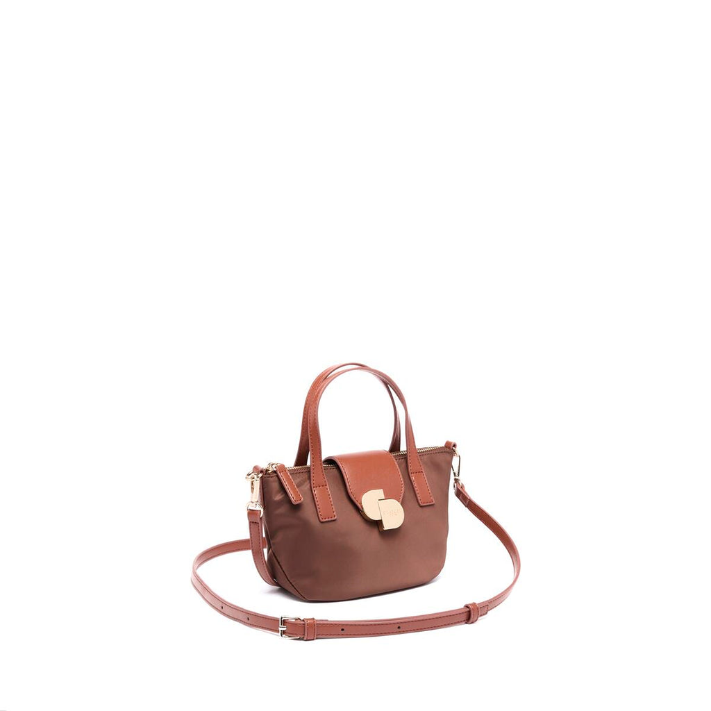 Bolso shopper mini de lona Chocolate 2