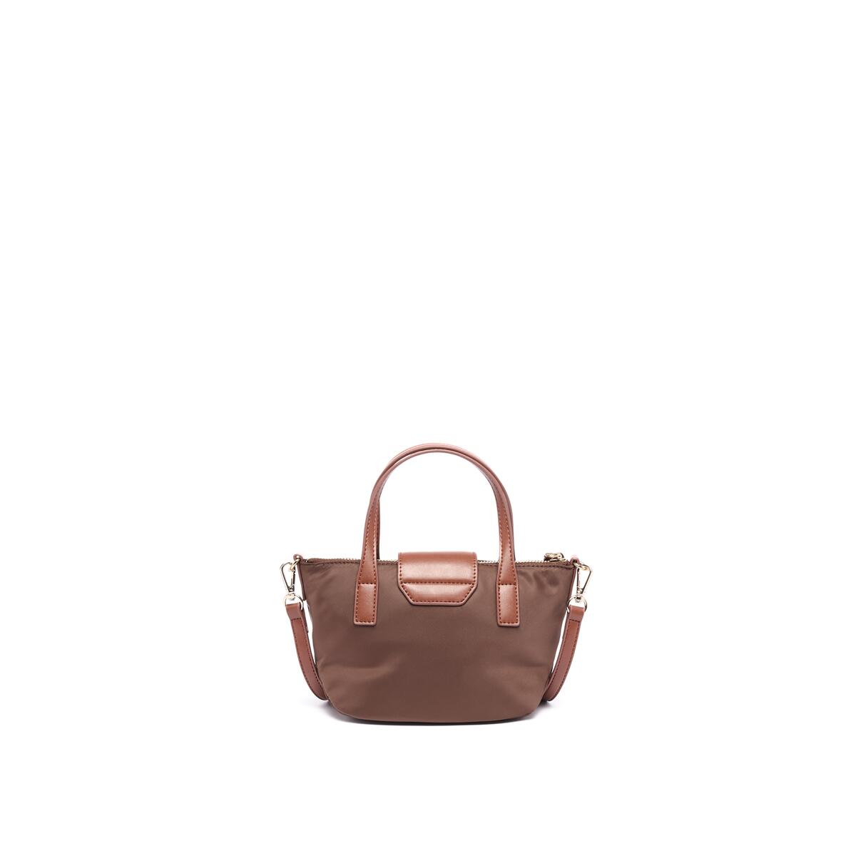 Bolso shopper mini de lona Chocolate 3