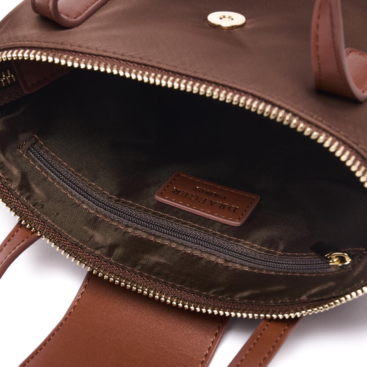 Bolso shopper mini de lona Chocolate 4