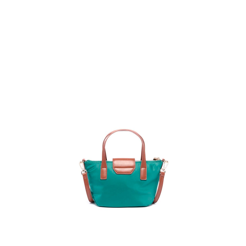 Bolso shopper mini de lona Verde 3
