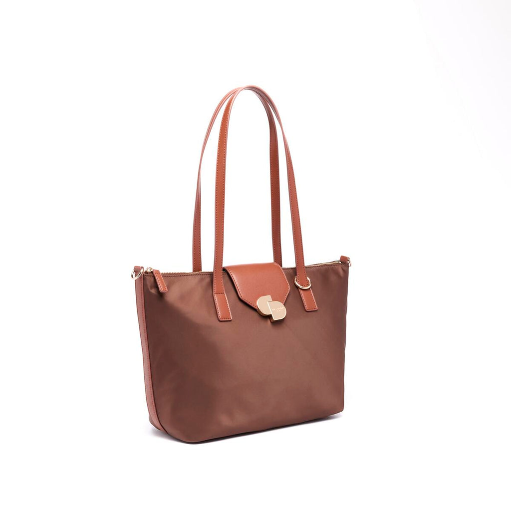 Bolso shopper mediano de lona Chocolate 2