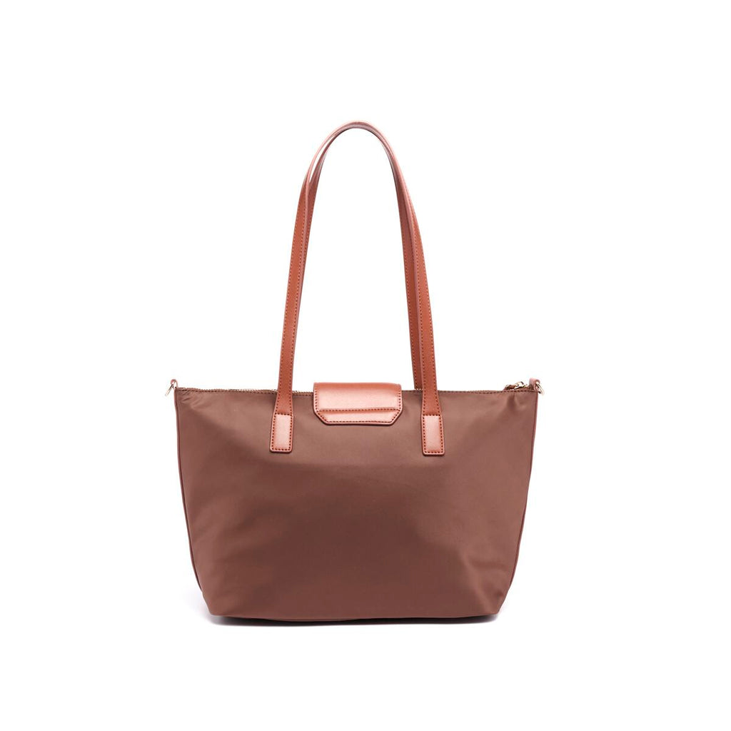 Bolso shopper mediano de lona Chocolate 3