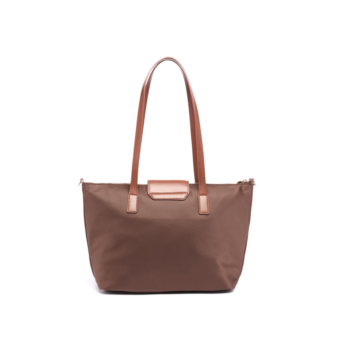 Bolso shopper mediano de lona Chocolate 3