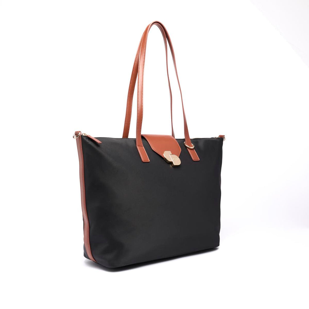 Bolso Shopper de lona Negro 2