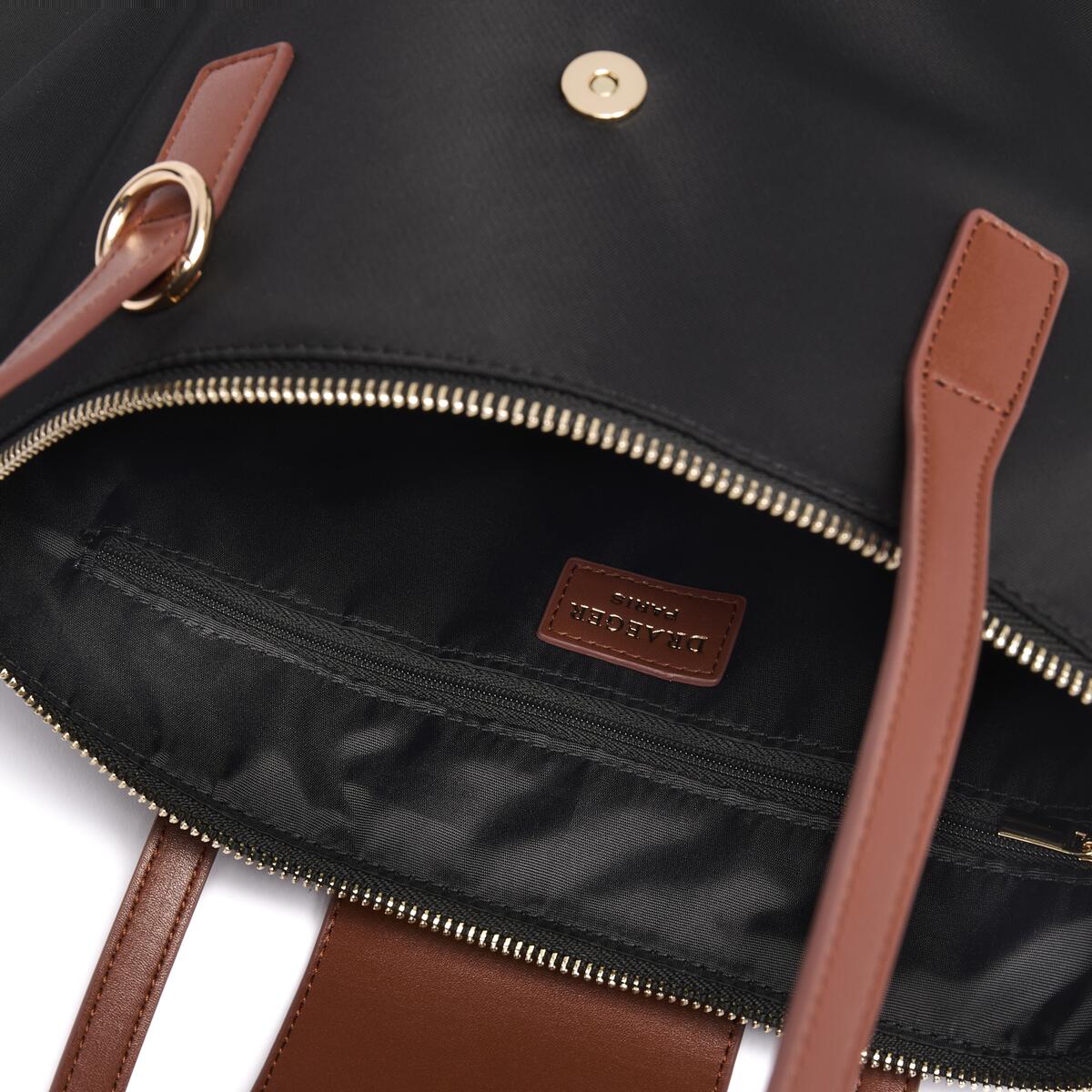 Bolso Shopper de lona Negro 4