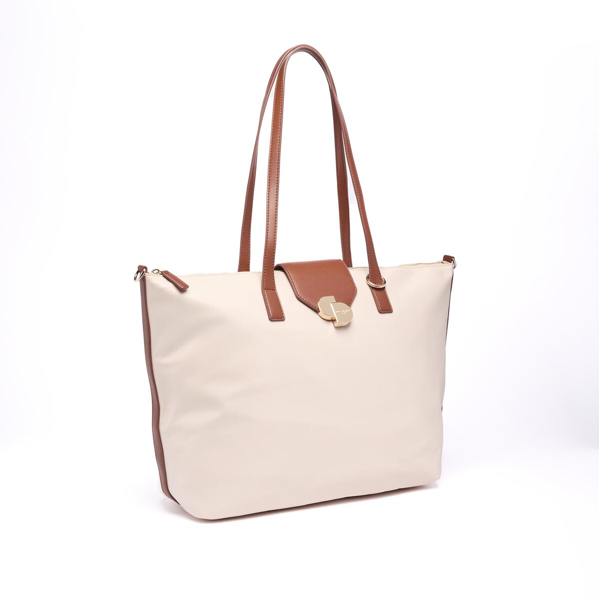 Bolso Shopper de lona Marfil 2