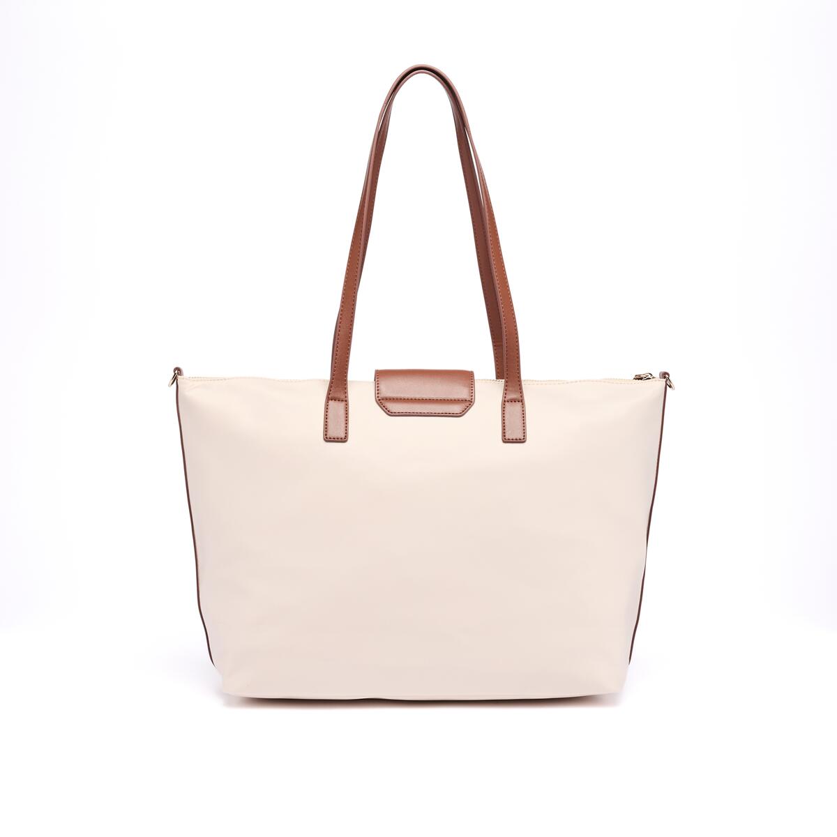 Bolso Shopper de lona Marfil 3