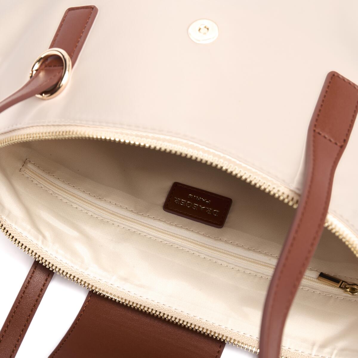 Bolso Shopper de lona Marfil 4