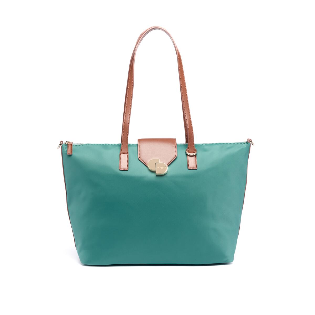 Bolso Shopper de lona Verde 1