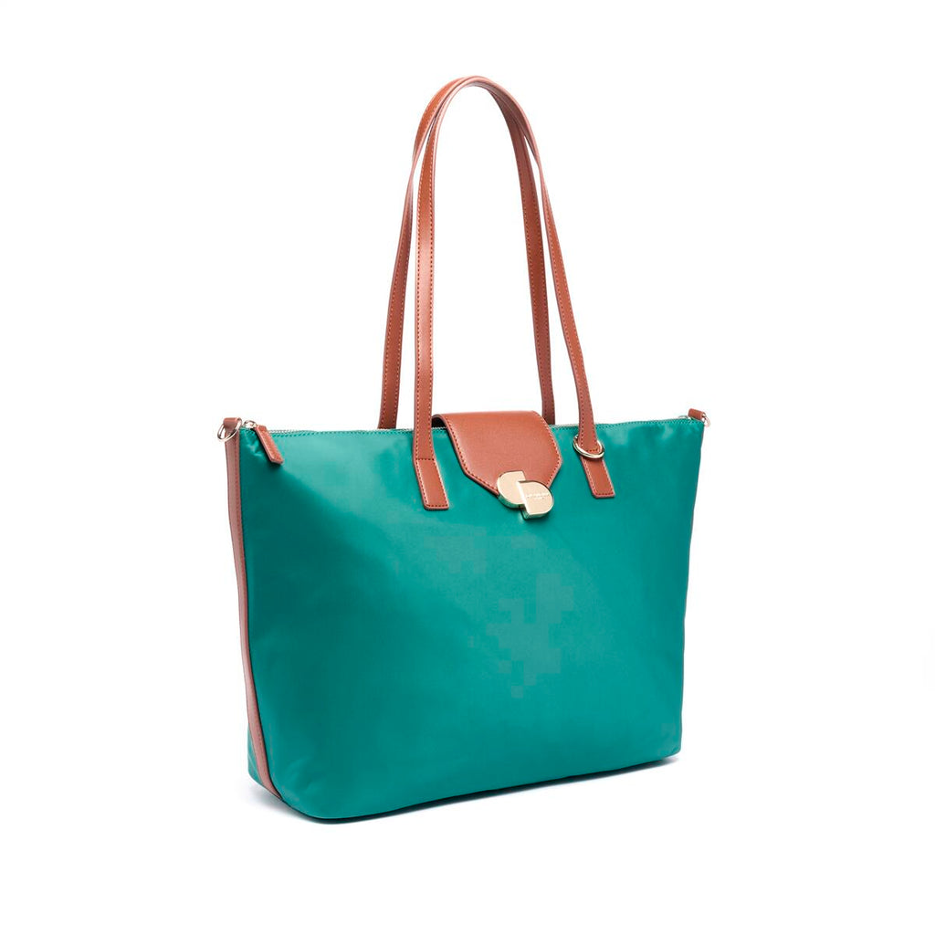 Bolso Shopper de lona Verde 2