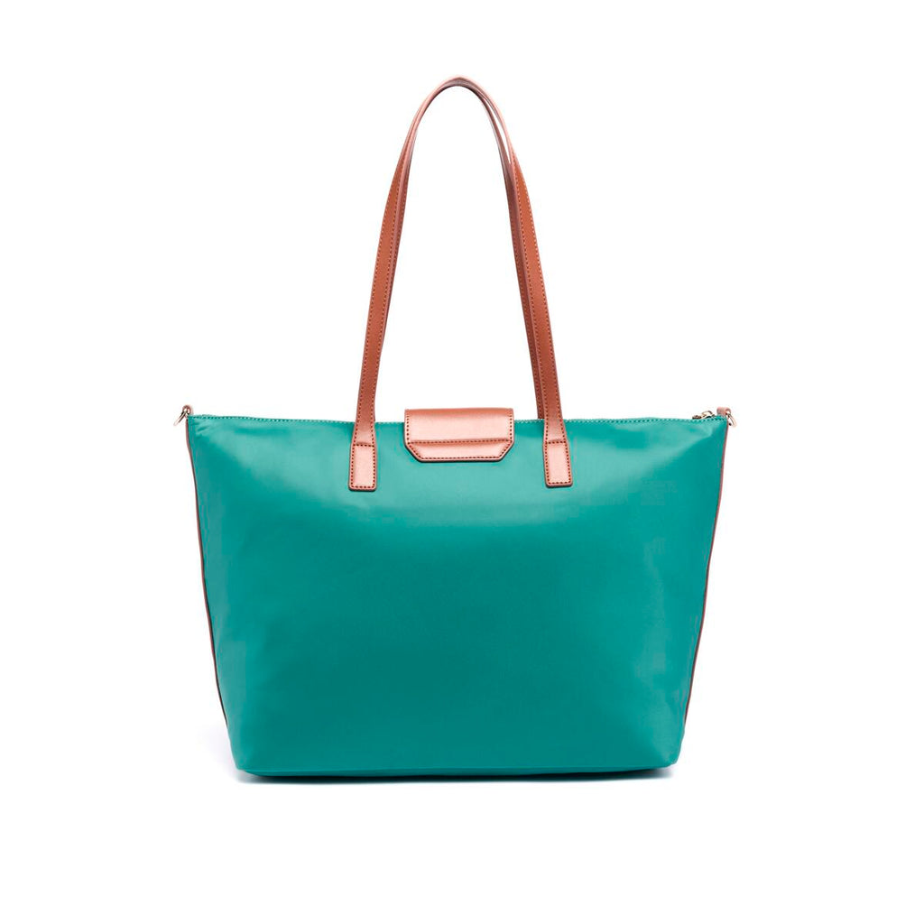 Bolso Shopper de lona Verde 3