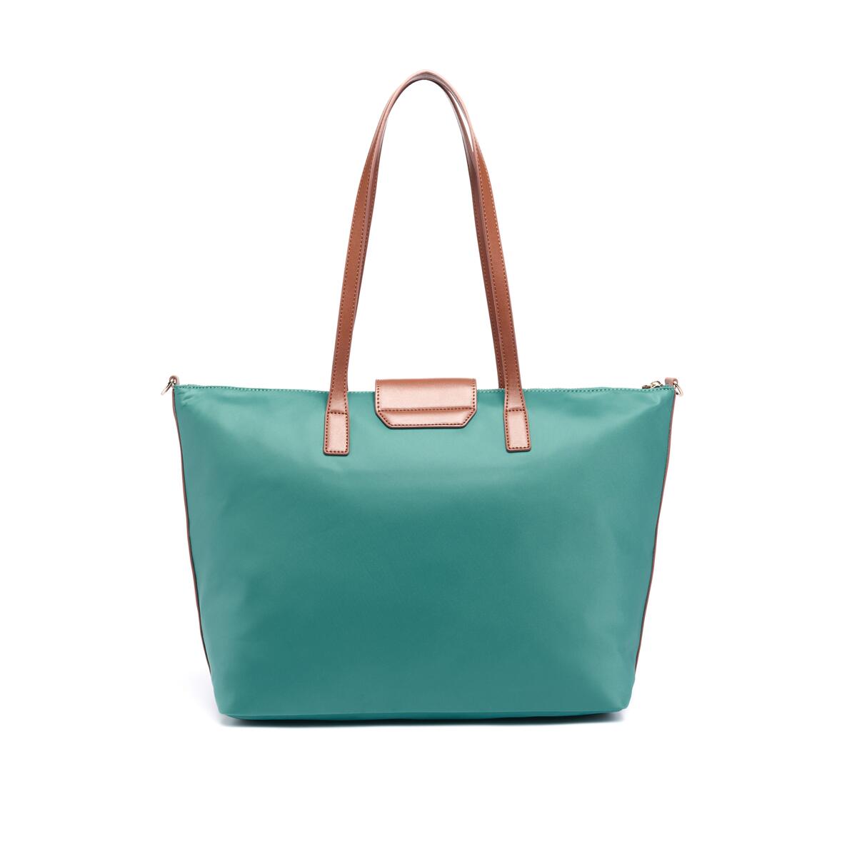 Bolso Shopper de lona Verde 3