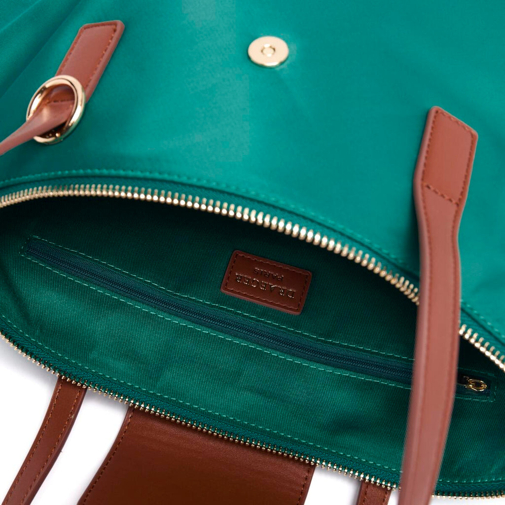 Bolso Shopper de lona Verde 4