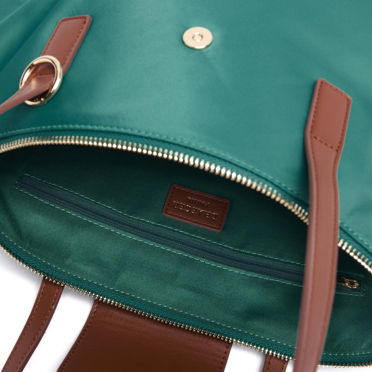Bolso Shopper de lona Verde 4