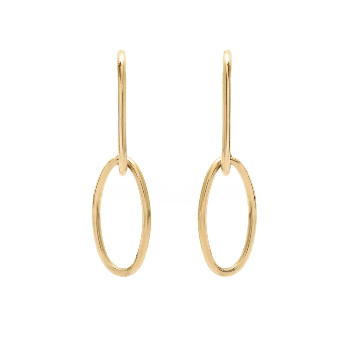 Pendientes Dorados Ovalados 1