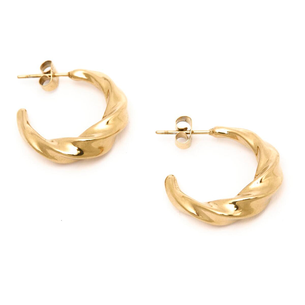 Pendientes de Aro Dorados Asimétricos 2