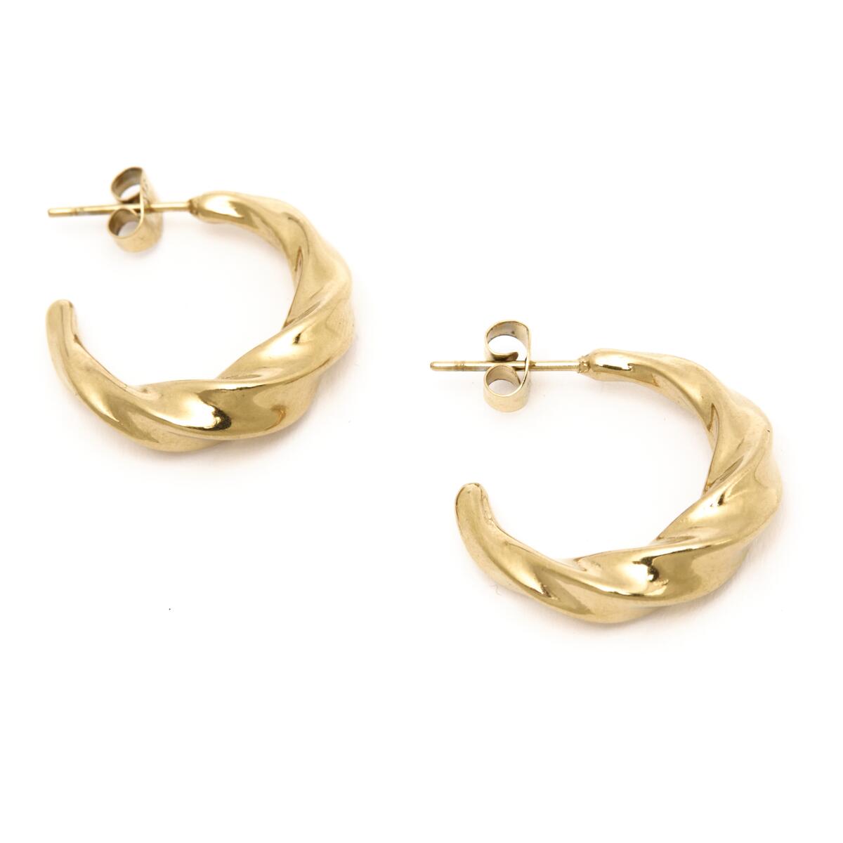 Pendientes de Aro Dorados Asimétricos 2