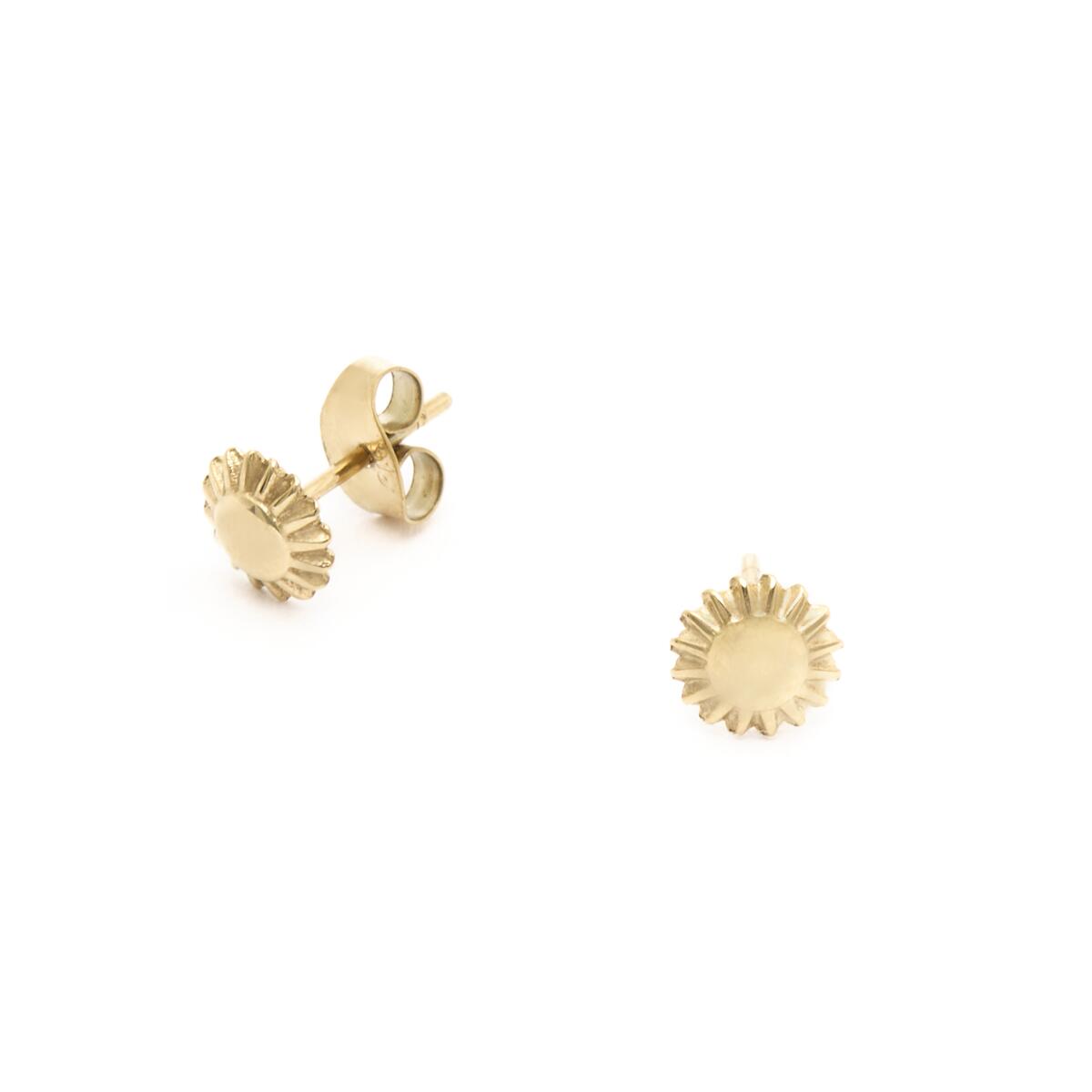 Pendientes Dorados Sol 2