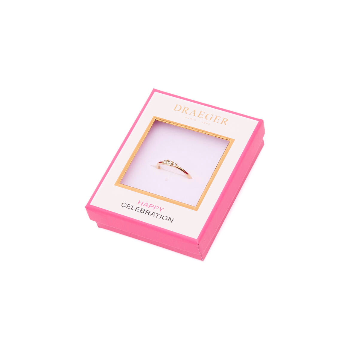 Anillo Dorado con Piedras Blancas 3