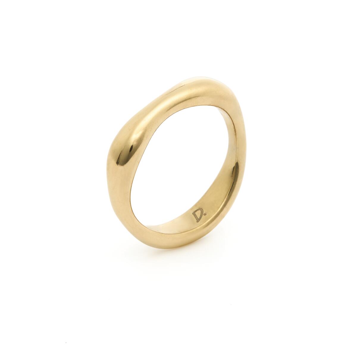 Anillo Dorado Asimétrico 2