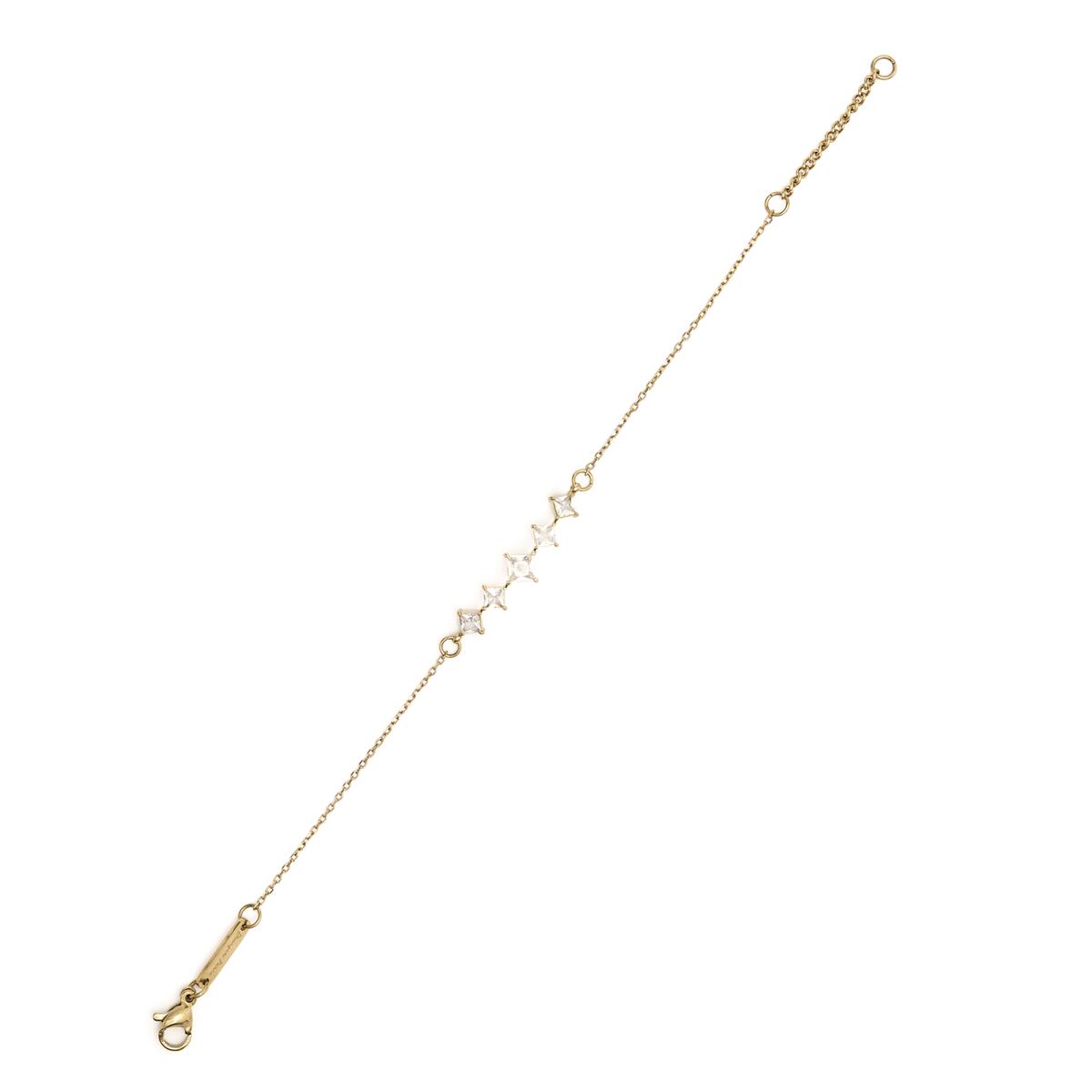 Pulsera Dorada con Pasador de Piedras 2