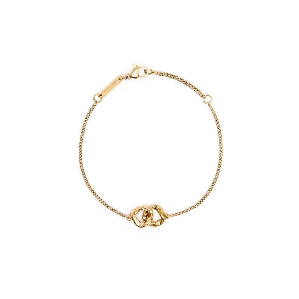 Pulsera Dorada de Anillos Entrelazados 1