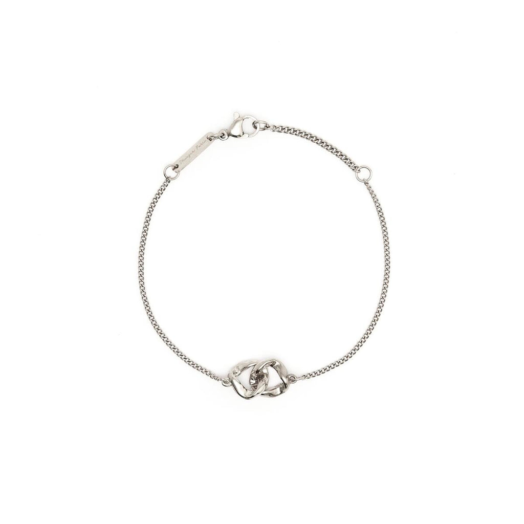 Pulsera Plateada con Anillos Entrelazados 1