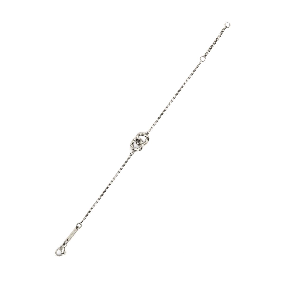Pulsera Plateada con Anillos Entrelazados 2