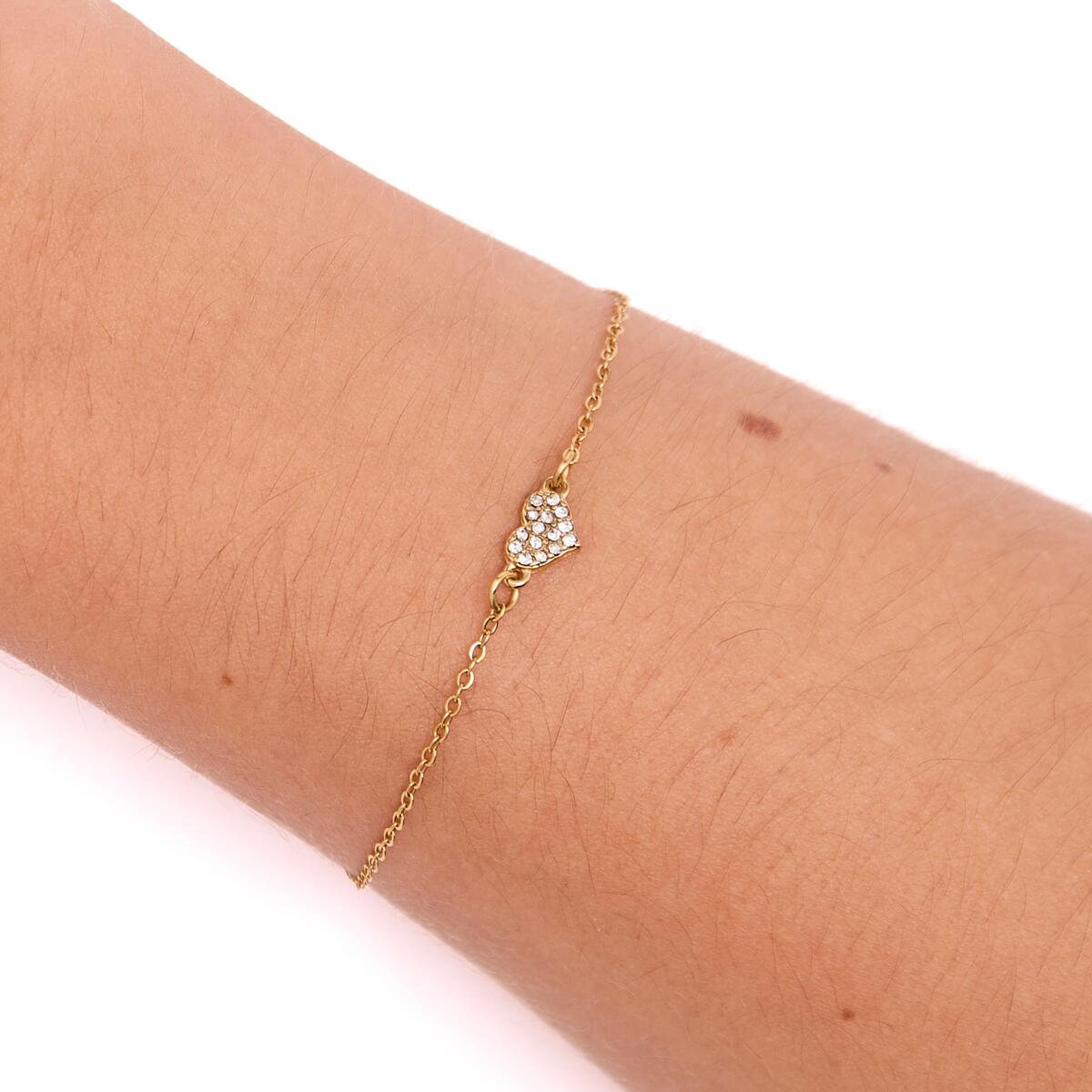 Pulsera Dorada Corazón 4