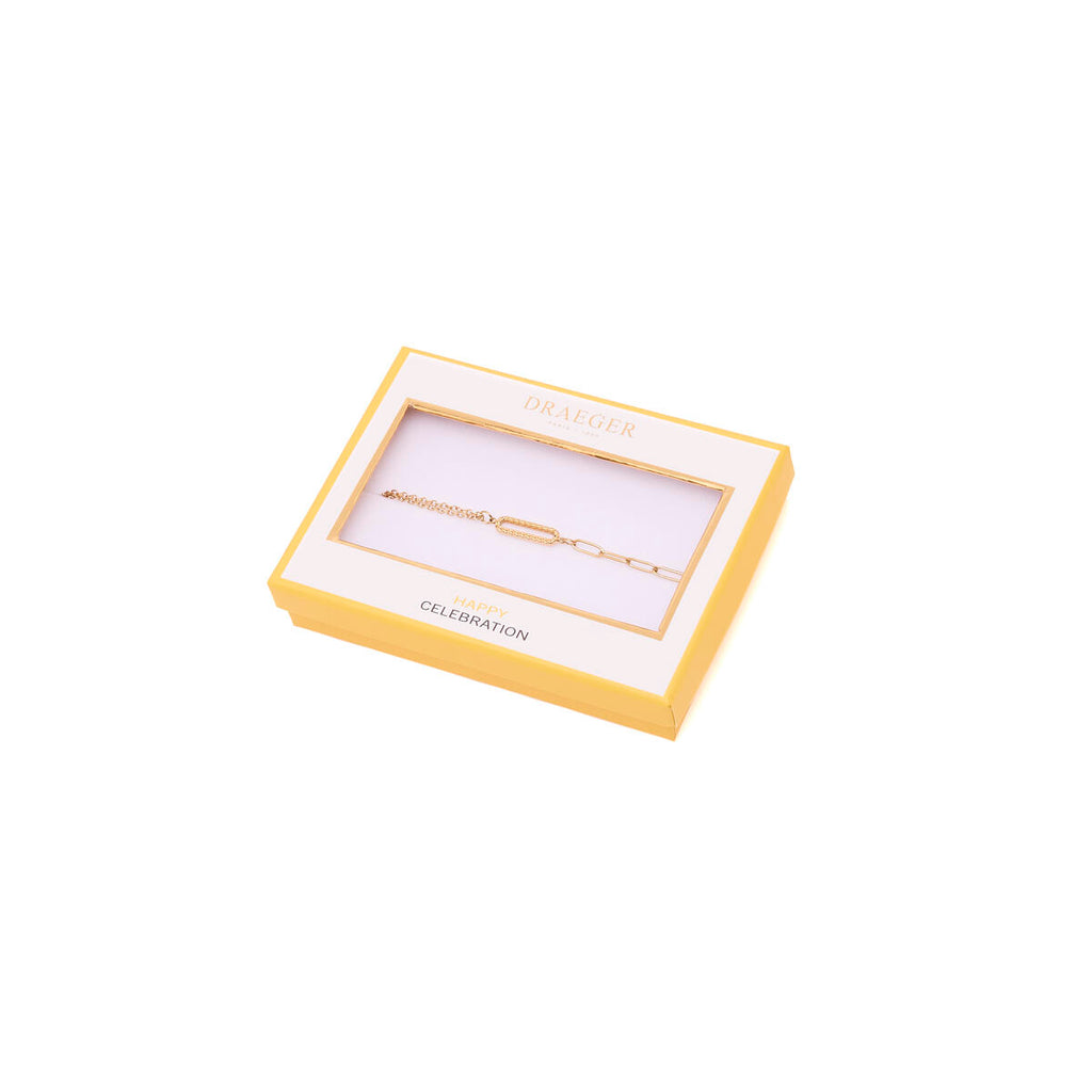 Pulsera Dorada con Eslabones Rectangulares 3