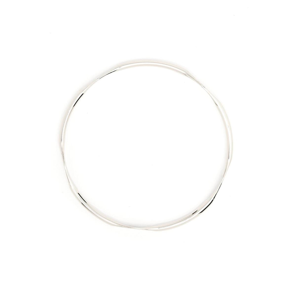 Pulsera Fina Plateada tipo Jonc 3