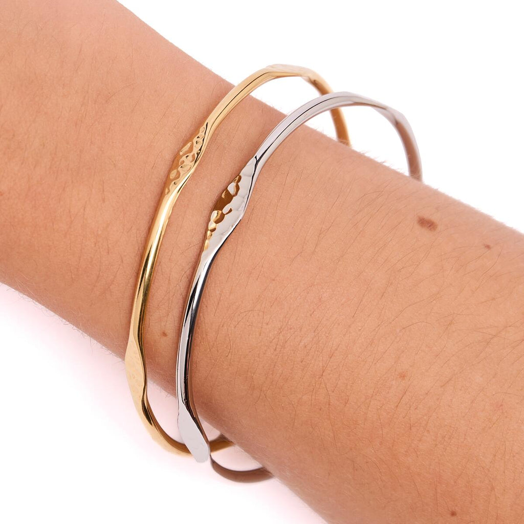 Pulsera Fina Plateada tipo Jonc 4