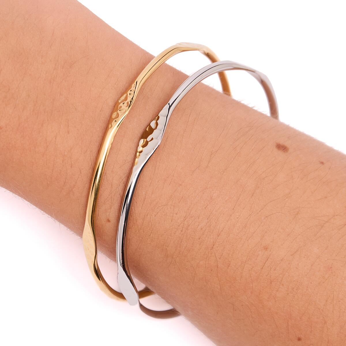 Pulsera Fina Plateada tipo Jonc 4