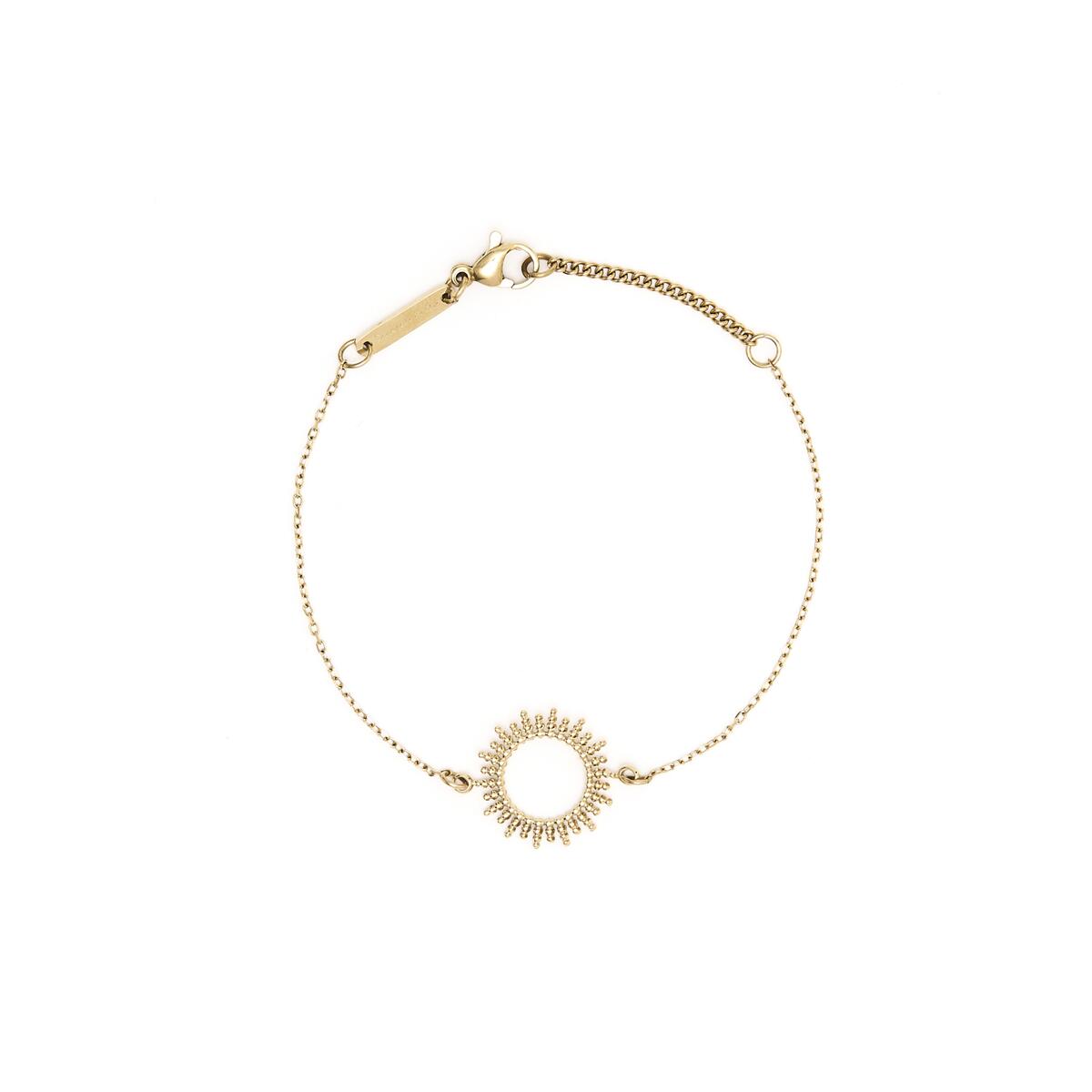 Pulsera Fina Dorada con Sol 1