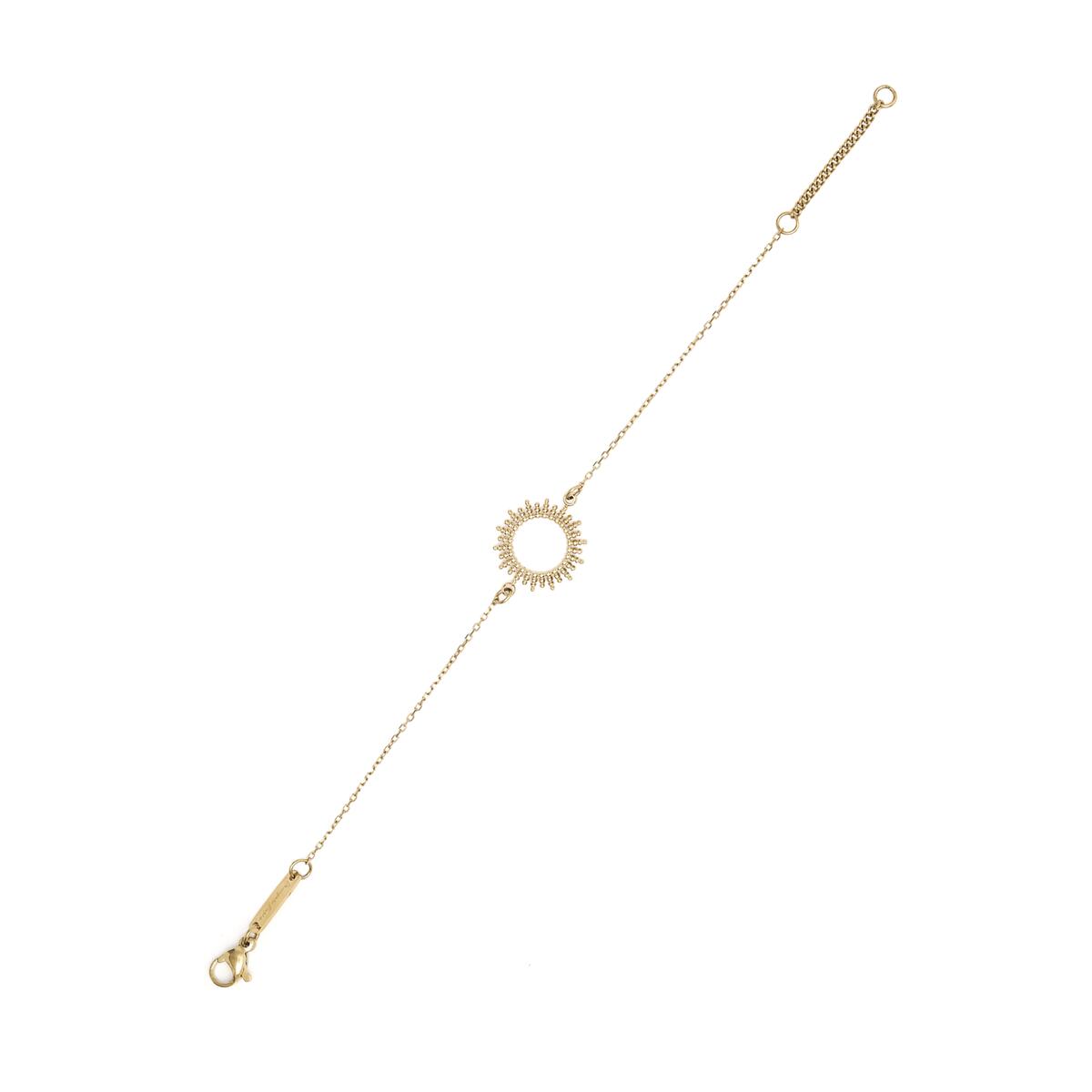 Pulsera Fina Dorada con Sol 2