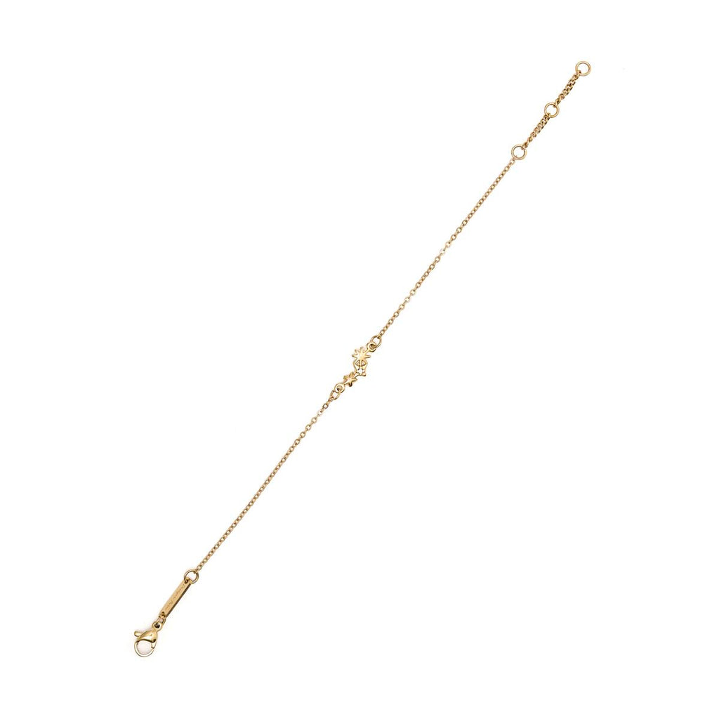 Pulsera Fina Dorada con Doble Estrellas 2