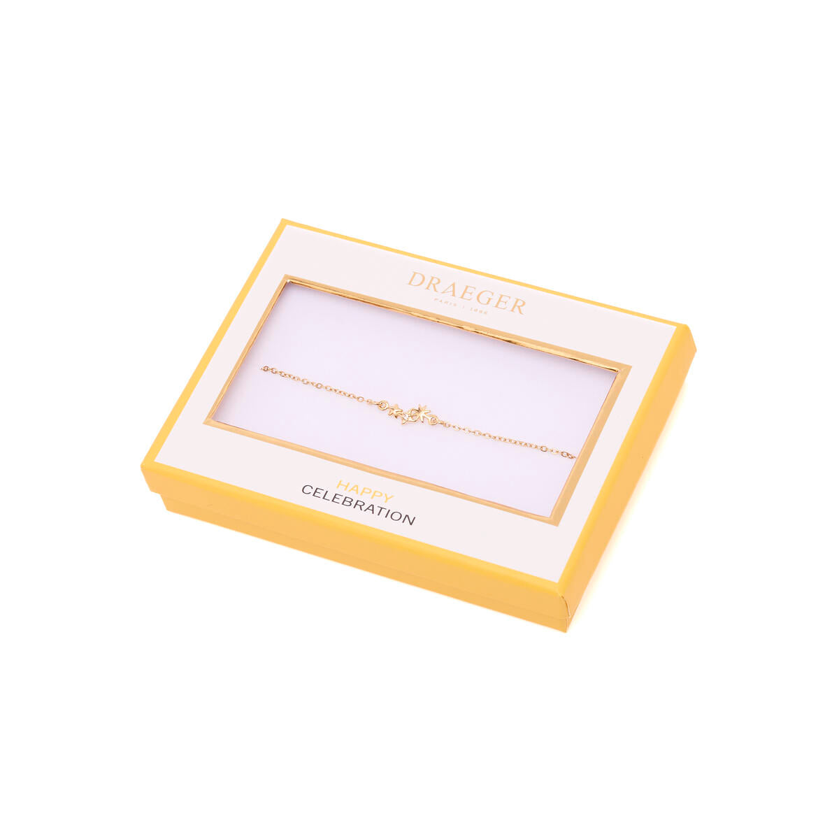 Pulsera Fina Dorada con Doble Estrellas 3